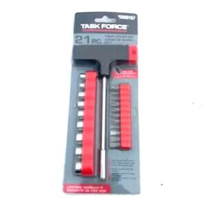 Tool Set . 21 Piece T-Bar Driver Assortment Set . Task Force . New in Package